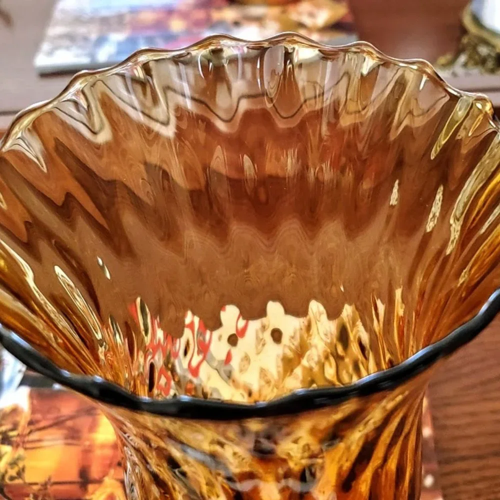 Vintage Empoli Amber Vase - Picture 6 of 9